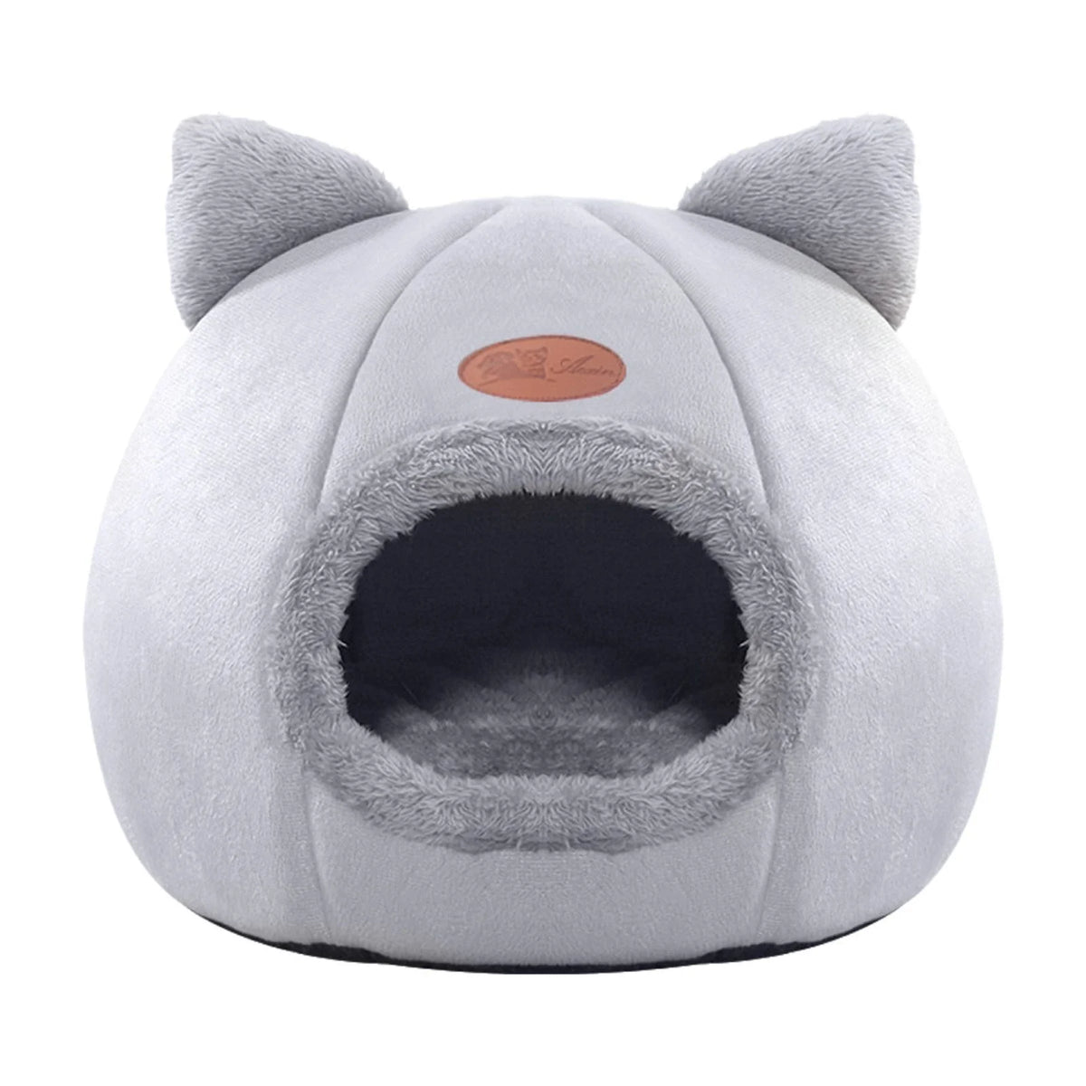 Warm Pet Cave Indoor Cat House Soft Cat Tent Bed Cute Cat Cubby Cozy Dog House Bed Pet Supplies Black of Friday