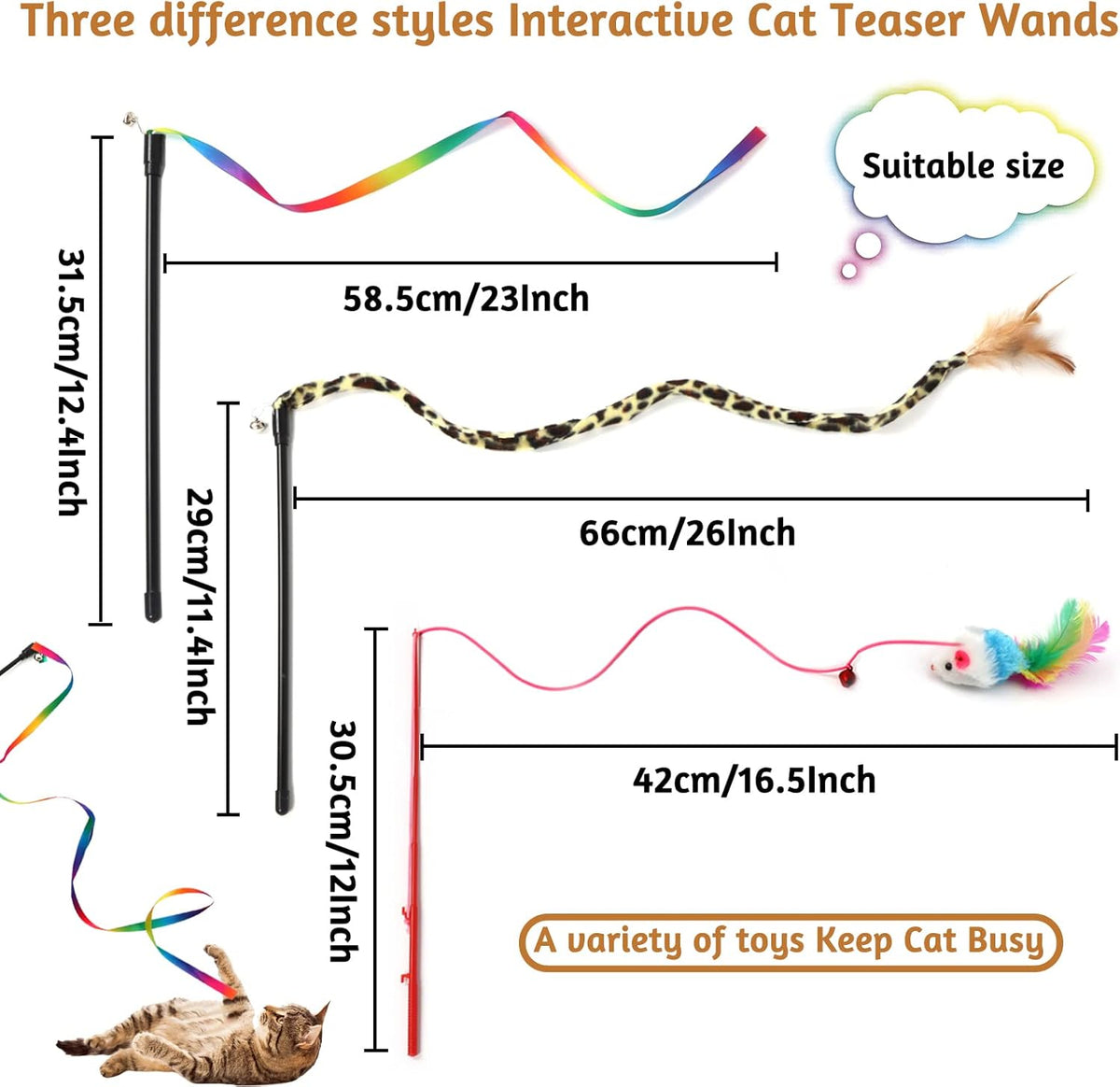 Kitten Toys Cat Toys Assortments, 26 Packs Cat Toys Variety Pack for Kitty, Cat Wand Toy, Cat Feather Toys, Cat Balls with Bells, Cat Mouse Toy, Catnip Toys for Indoor Cats