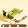 Interactive Da Bird Cat Toys Flapping Bird Cat Toy Flying Wings Sparrow Catnip Toys Vivid Chirping Simulation Kitty Toy