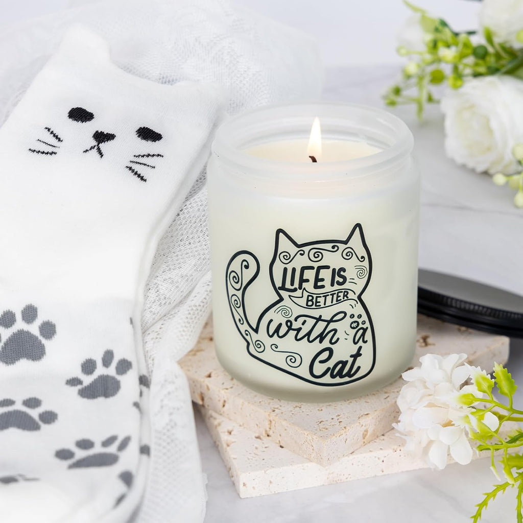 Cat Lover Gifts for Women, Best Cats Mom Gift Box for Mother'S Day, Birthday, Christmas, Unique Silhouette Cat Themed Stuff for Daughters, Crazy Cats Lady, Friends, Girls