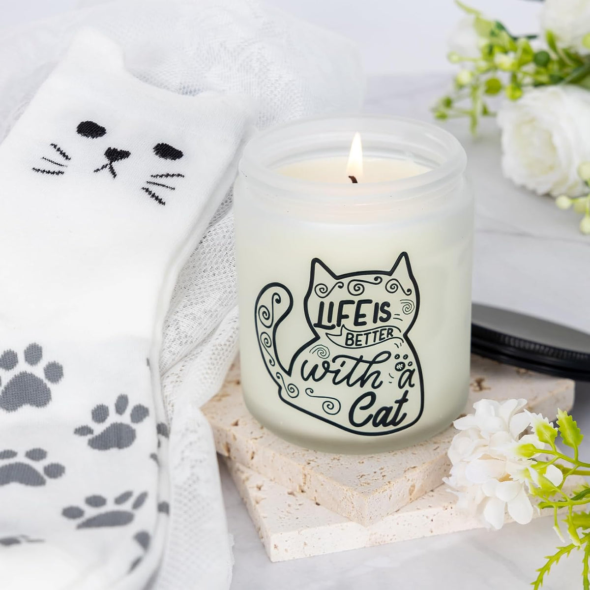 Cat Lover Gifts for Women, Best Cats Mom Gift Box for Mother'S Day, Birthday, Christmas, Unique Silhouette Cat Themed Stuff for Daughters, Crazy Cats Lady, Friends, Girls