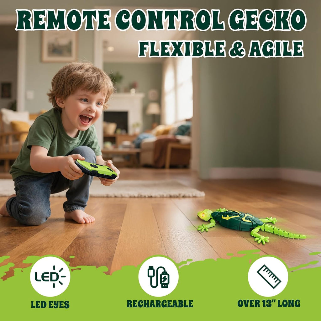 Wall Crawler Gecko, Rechargeable Remote Control Robot Toys