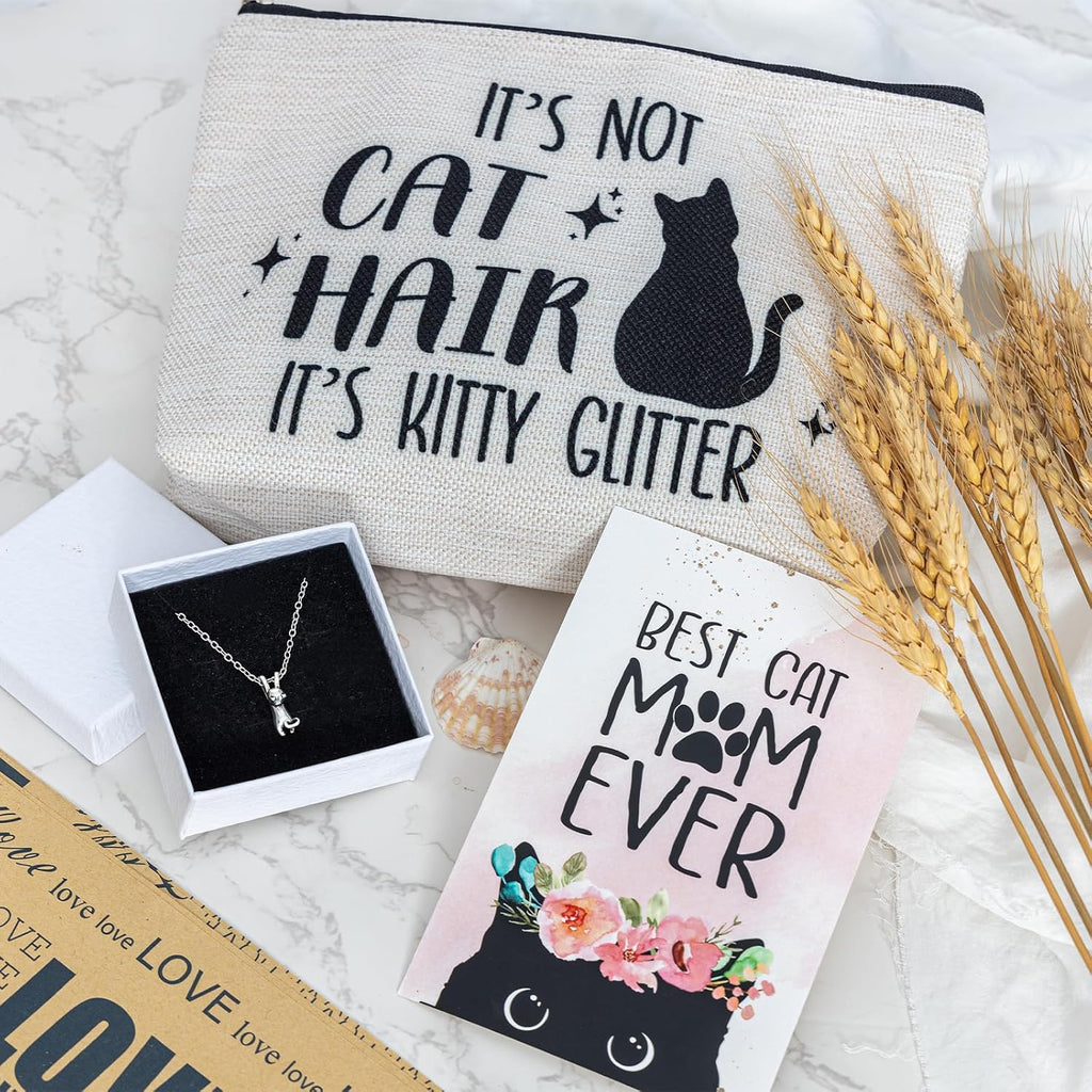 Cat Lover Gifts for Women, Best Cats Mom Gift Box for Mother'S Day, Birthday, Christmas, Unique Silhouette Cat Themed Stuff for Daughters, Crazy Cats Lady, Friends, Girls