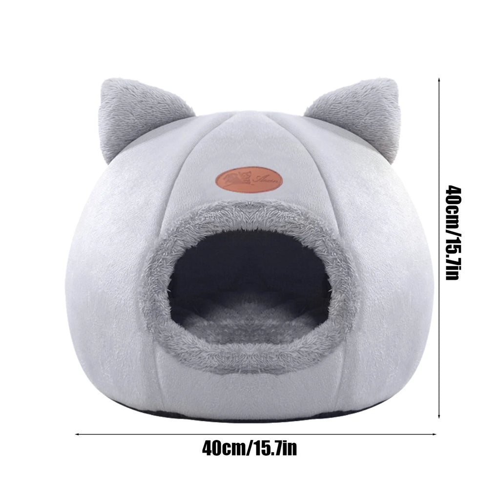 Warm Pet Cave Indoor Cat House Soft Cat Tent Bed Cute Cat Cubby Cozy Dog House Bed Pet Supplies 2025