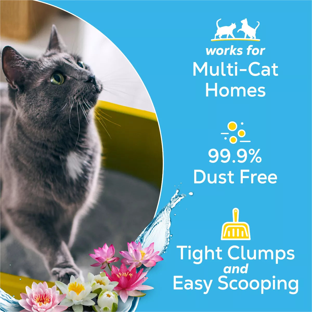 Purina Tidy Cats with Glade Tough Odor Solutions Multiple Cats Clumping Litter