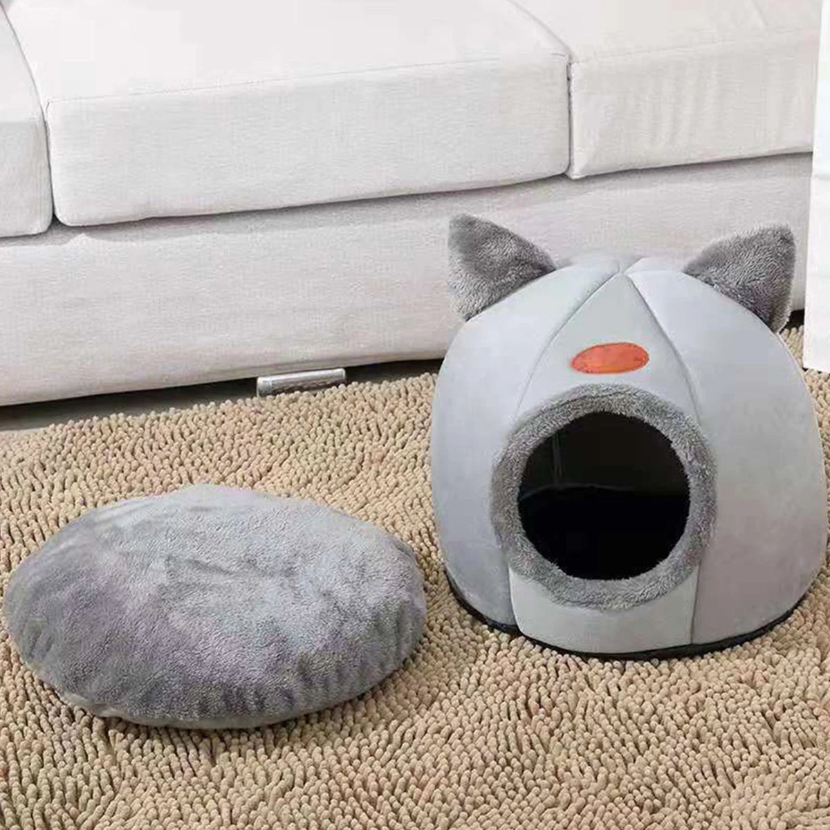 Warm Pet Cave Indoor Cat House Soft Cat Tent Bed Cute Cat Cubby Cozy Dog House Bed Pet Supplies 2025