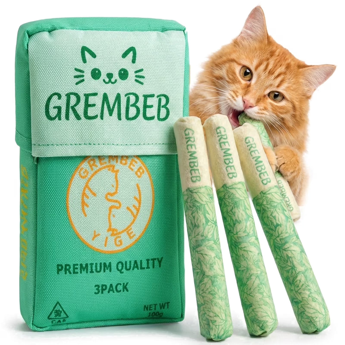 Cat Toys Kitten Catnip Chew Indoor Cats Cigarette-Shape Toy Gifts Organic Catnip Teething Interactive Kitty Kicker Self Play