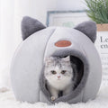 Warm Pet Cave Indoor Cat House Soft Cat Tent Bed Cute Cat Cubby Cozy Dog House Bed Pet Supplies Black of Friday