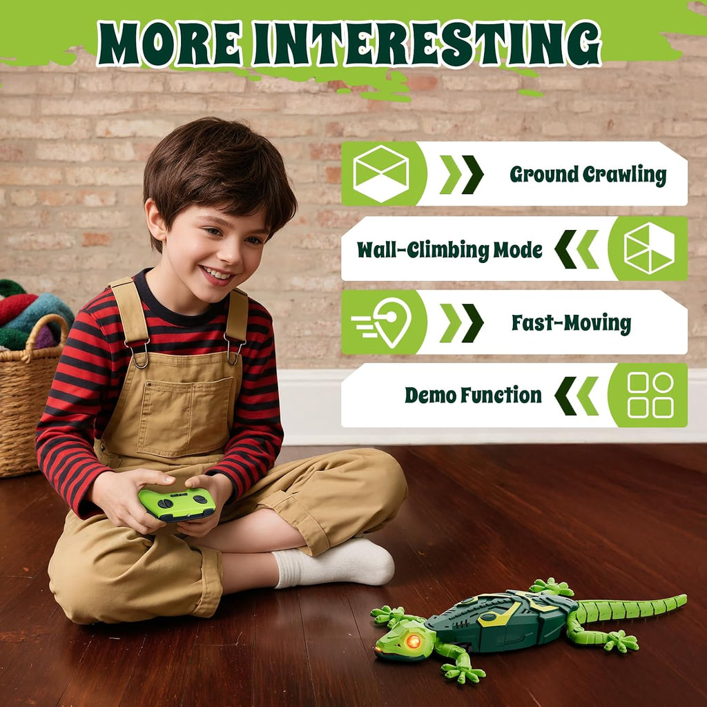 Wall Crawler Gecko, Rechargeable Remote Control Robot Toys