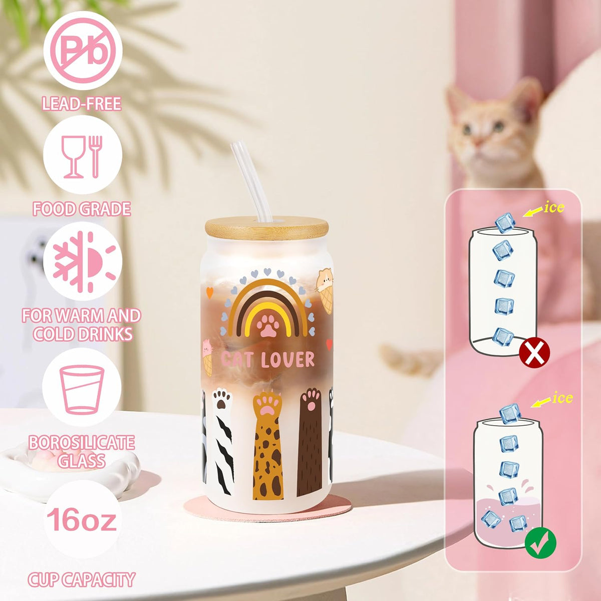 Cat Lover Gifts for Women, Gifts for Cat Lovers, Cats Themed Gift Set of 7