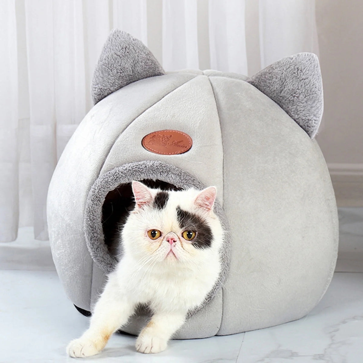 Warm Pet Cave Indoor Cat House Soft Cat Tent Bed Cute Cat Cubby Cozy Dog House Bed Pet Supplies 2025