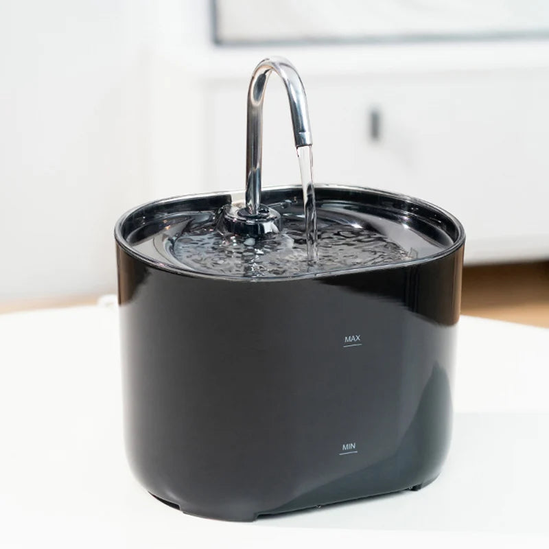 Cats Water Fountain Automatic Filter Cats Fountain with Stainless Steel Faucet Silent Water Pump Pet Cats Dog Water Dispenser