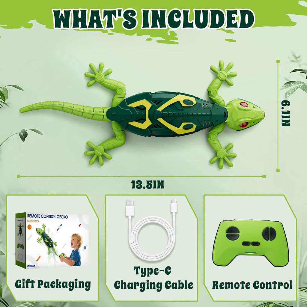 Wall Crawler Gecko, Rechargeable Remote Control Robot Toys